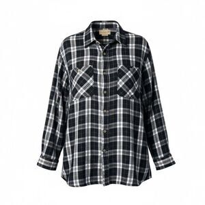 Scandia Woods Plaid Flannel Zip Up Shirt